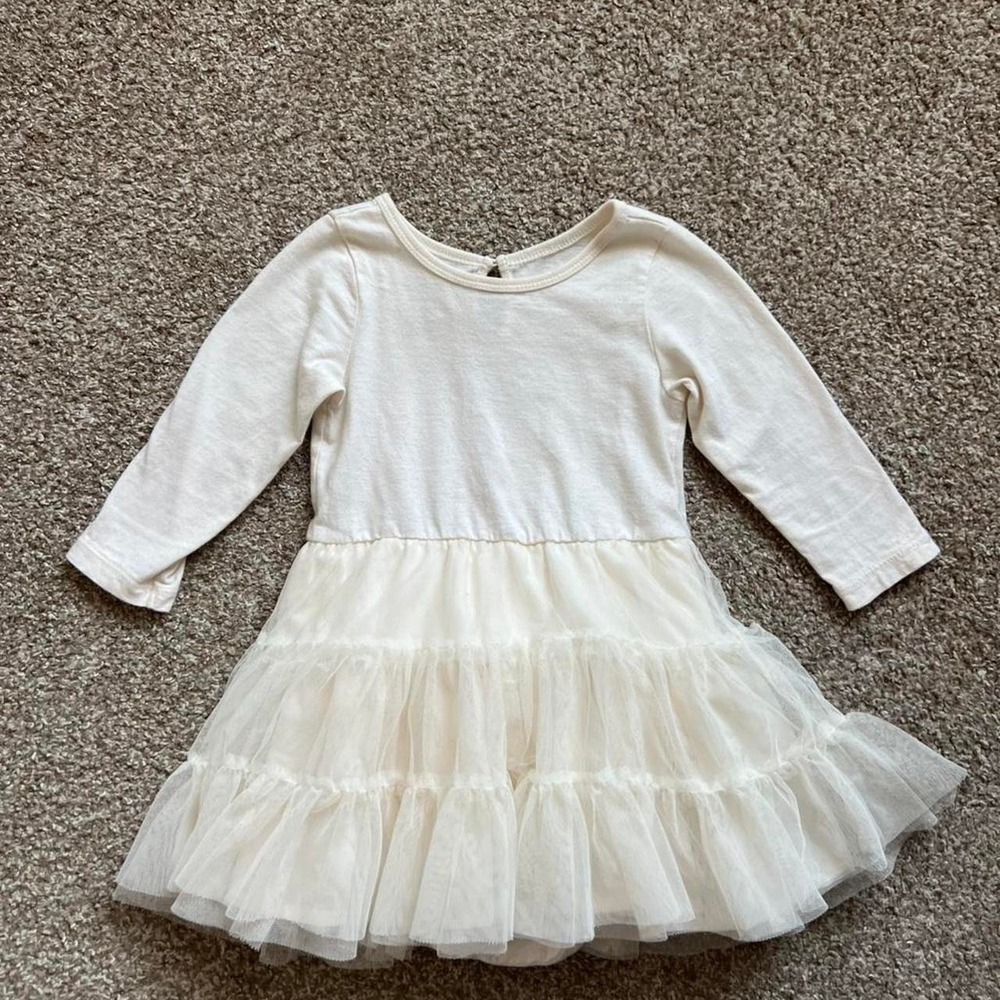 Old‎ Navy Tulle Cream Tutu Bodysuit Dress 18-24 Month Girl